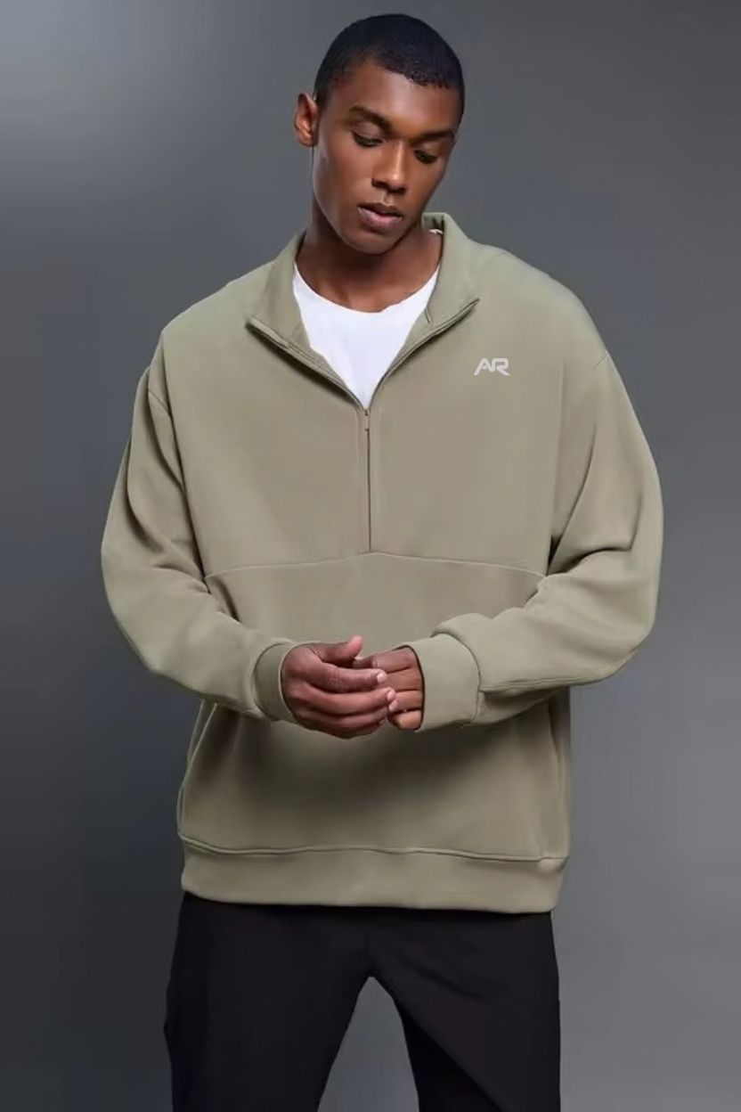 Oversized Outdoor Zip-Up Sweater ANJE REBEL