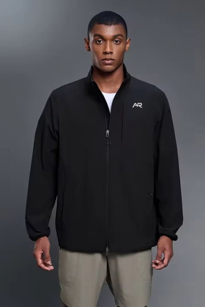 High-Collar Weatherproof Zip-Up Jacket ANJE REBEL