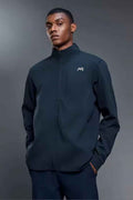 High-Collar Weatherproof Zip-Up Jacket