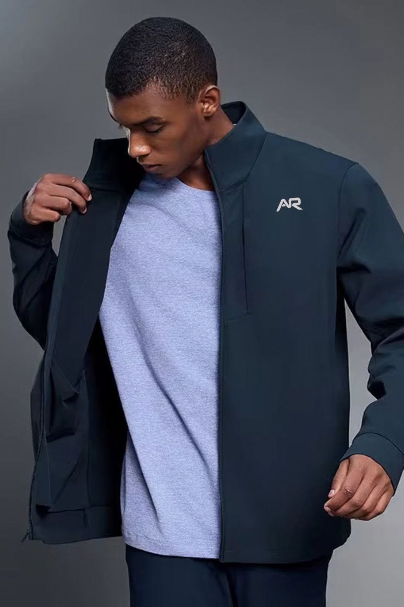 High-Collar Weatherproof Zip-Up Jacket ANJE REBEL