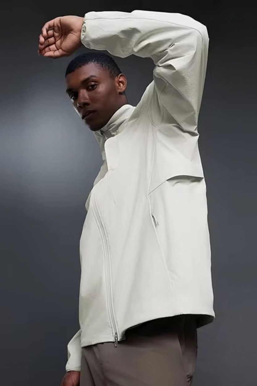 High-Collar Weatherproof Zip-Up Jacket ANJE REBEL