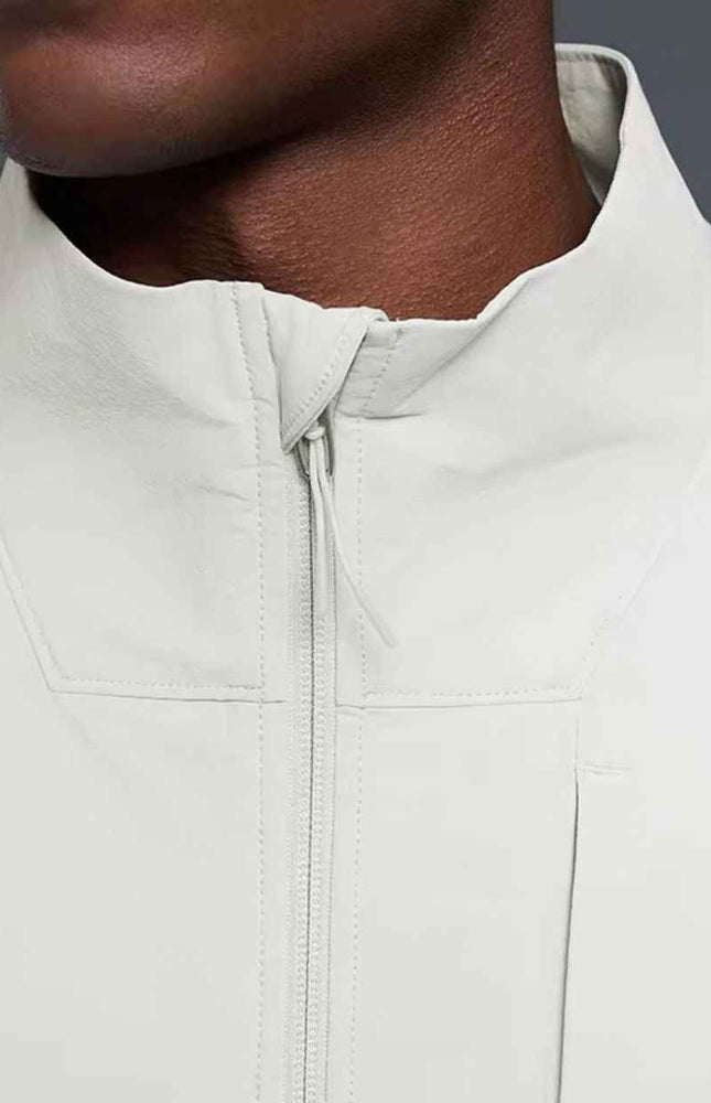 High-Collar Weatherproof Zip-Up Jacket