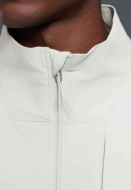 High-Collar Weatherproof Zip-Up Jacket