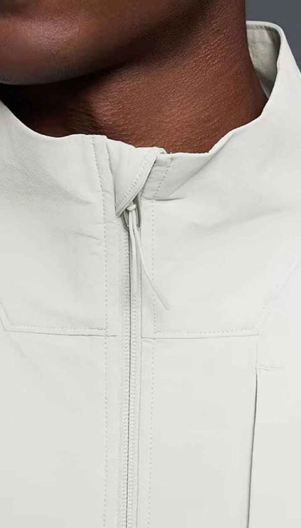 High-Collar Weatherproof Zip-Up Jacket