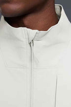 High-Collar Weatherproof Zip-Up Jacket