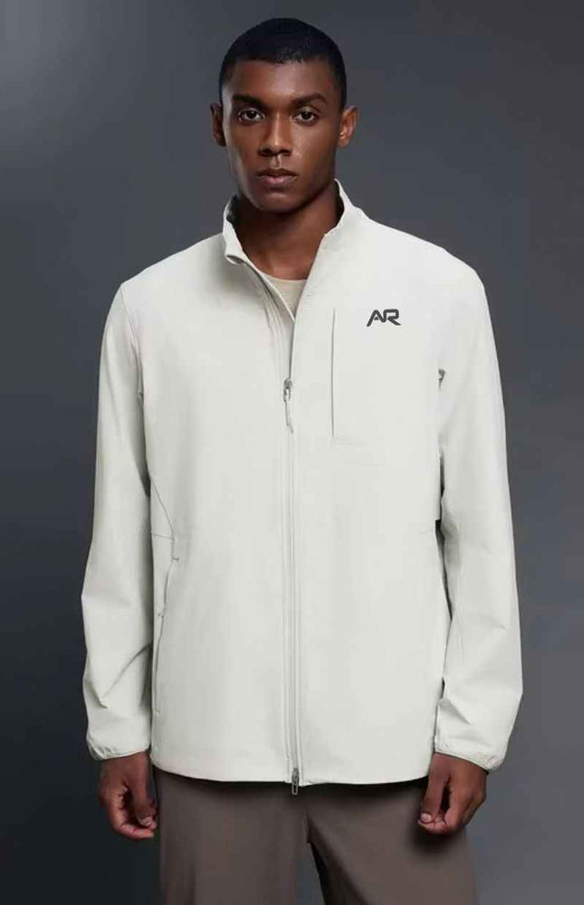 High-Collar Weatherproof Zip-Up Jacket