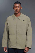 Mandarin Collar Padded Zip-Up Jacket