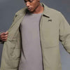 Mandarin Collar Padded Zip-Up Jacket