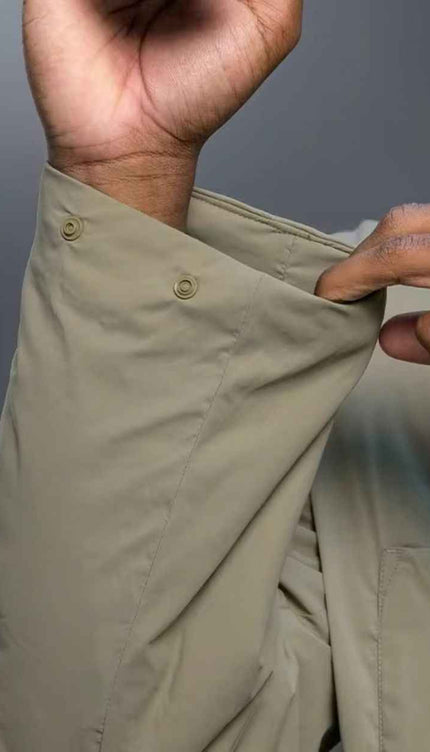Mandarin Collar Padded Zip-Up Jacket