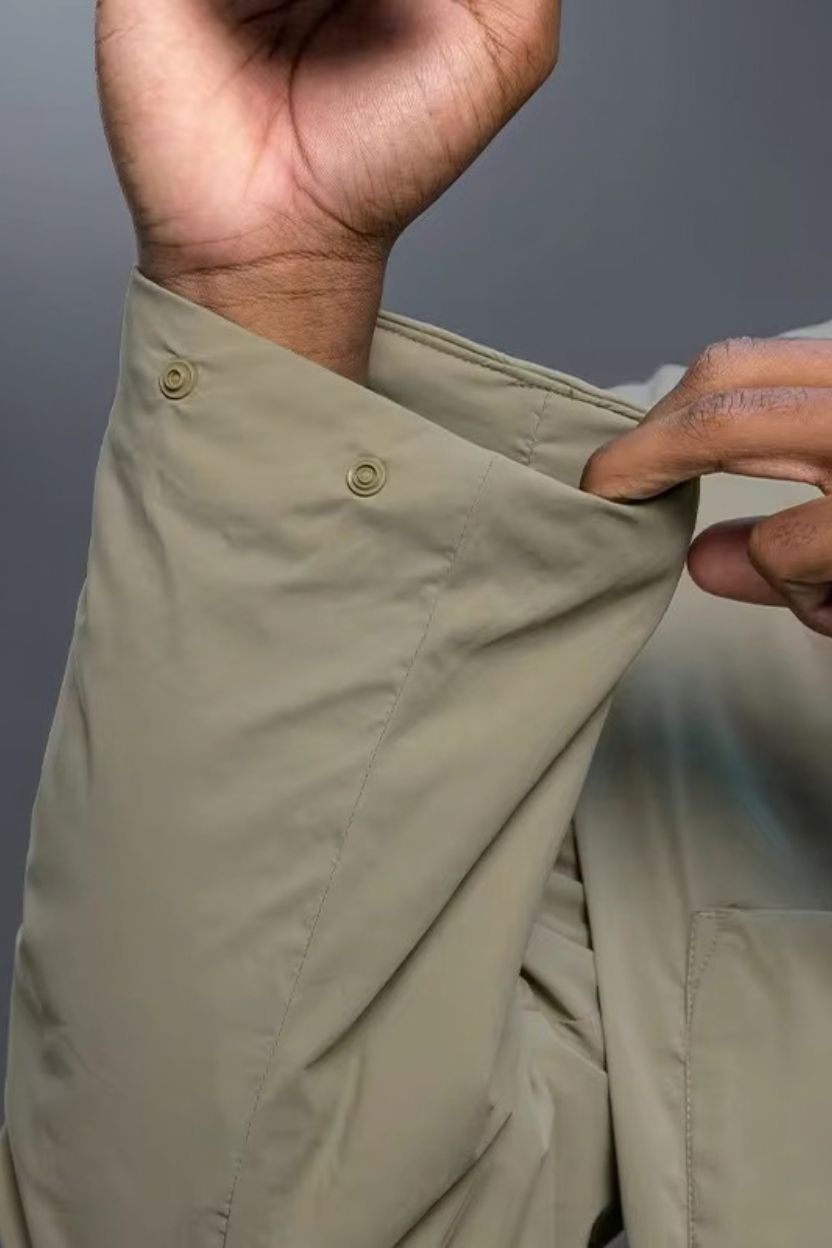 Mandarin Collar Padded Zip-Up Jacket ANJE REBEL