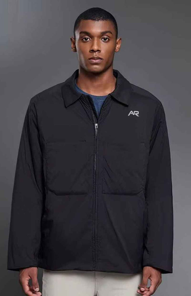 Mandarin Collar Padded Zip-Up Jacket