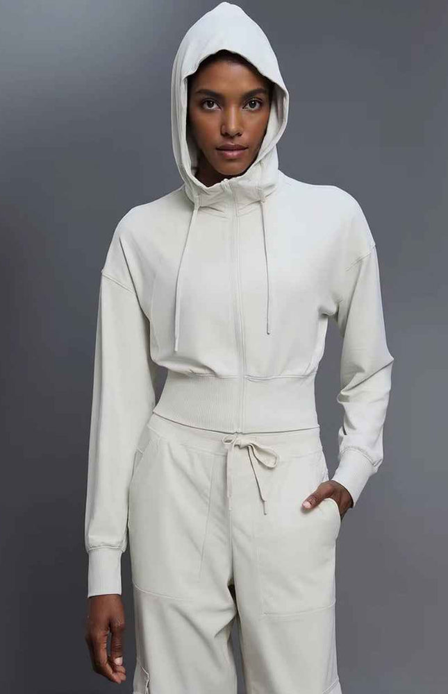 Rebel Cropped Pull String Hooded Jacket