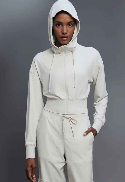 Rebel Cropped Pull String Hooded Jacket