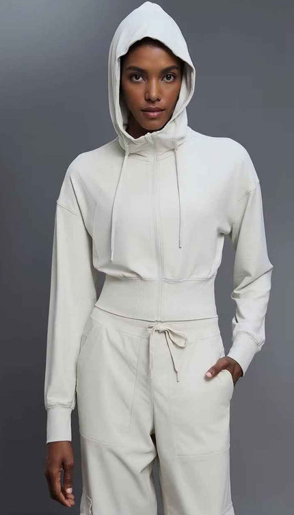 Rebel Cropped Pull String Hooded Jacket