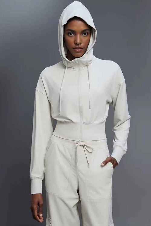 Rebel Cropped Pull String Hooded Jacket