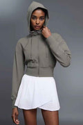 Rebel Cropped Pull String Hooded Jacket