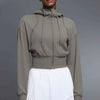 Rebel Cropped Pull String Hooded Jacket