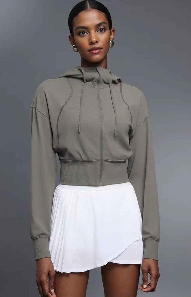 Rebel Cropped Pull String Hooded Jacket
