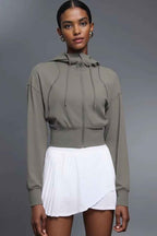 Rebel Cropped Pull String Hooded Jacket