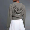 Rebel Cropped Pull String Hooded Jacket