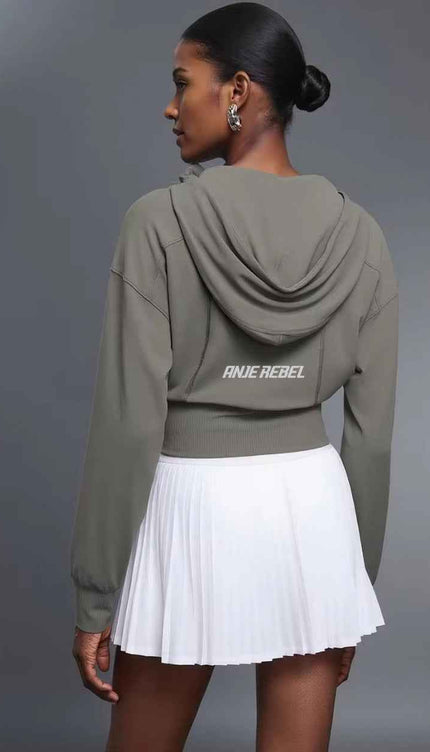 Rebel Cropped Pull String Hooded Jacket