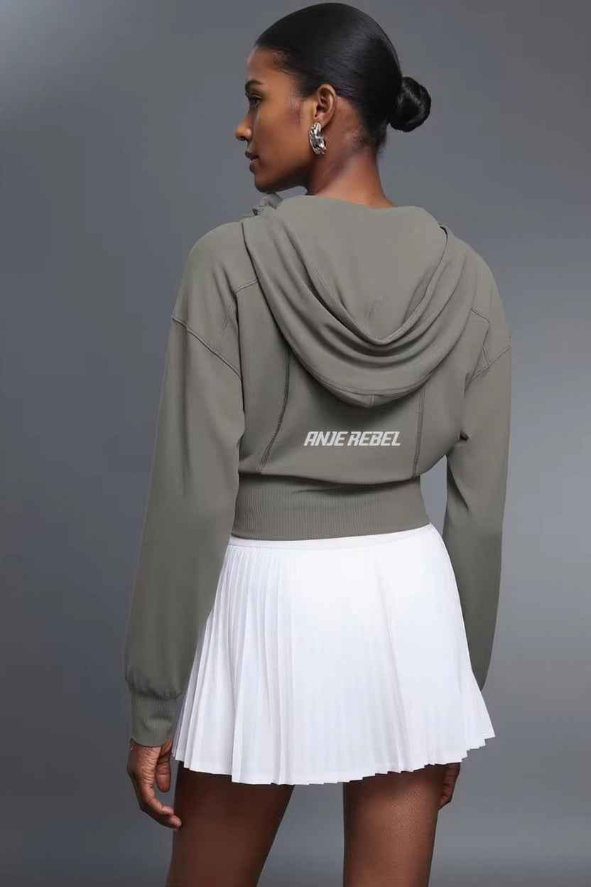Rebel Cropped Pull String Hooded Jacket