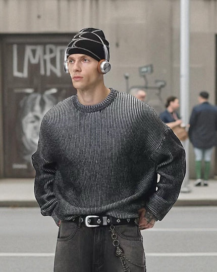 Raw Edge Colored Sweater ANJE REBEL