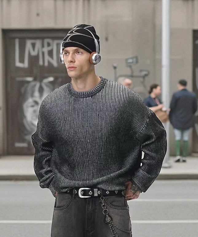 Raw Edge Colored Sweater ANJE REBEL