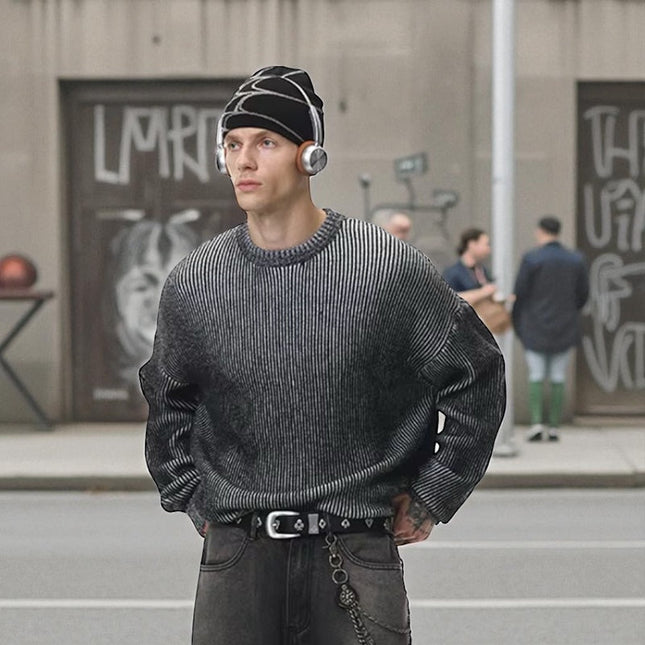 Raw Edge Colored Sweater ANJE REBEL