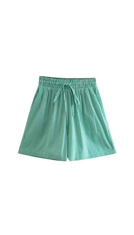 Drawstring Relaxed Fit Cotton Shorts