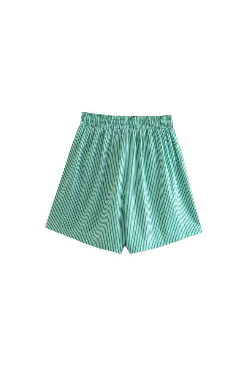 Drawstring Relaxed Fit Cotton Shorts