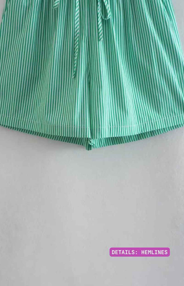 Drawstring Relaxed Fit Cotton Shorts