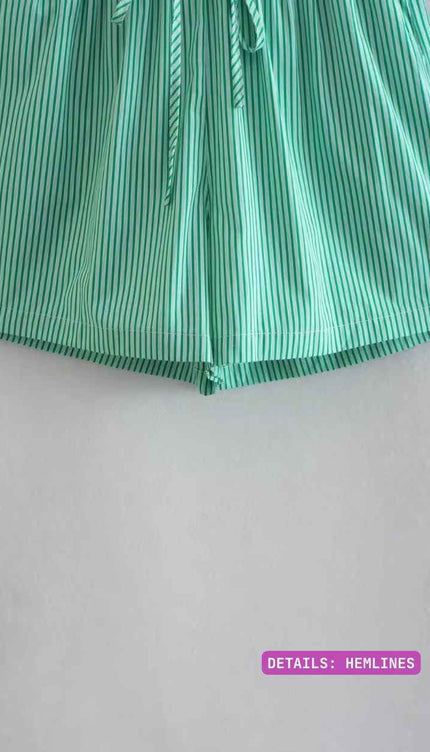 Drawstring Relaxed Fit Cotton Shorts