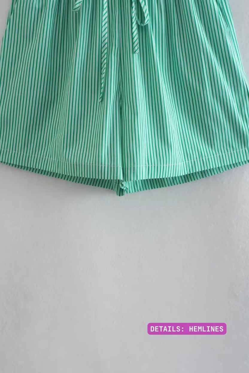 Drawstring Relaxed Fit Cotton Shorts