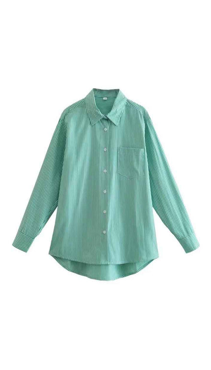 Men’s Pinstripe Buttoned Down Shirt