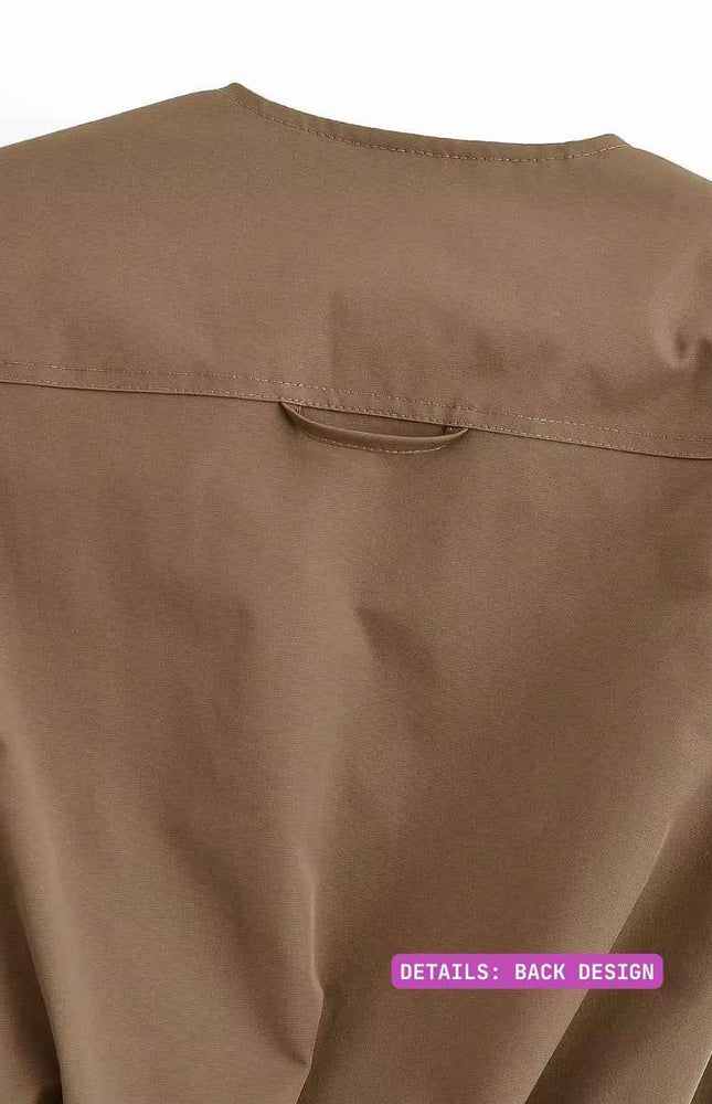 Khaki Sleeveless Vest