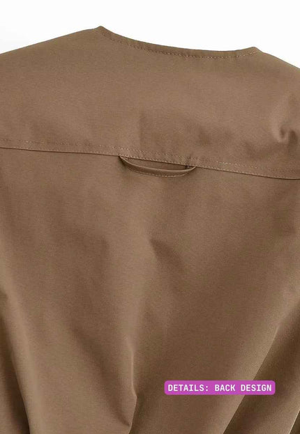 Khaki Sleeveless Vest