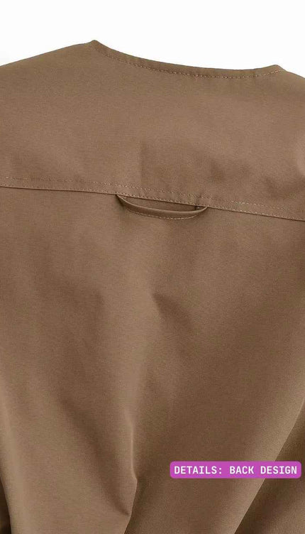 Khaki Sleeveless Vest