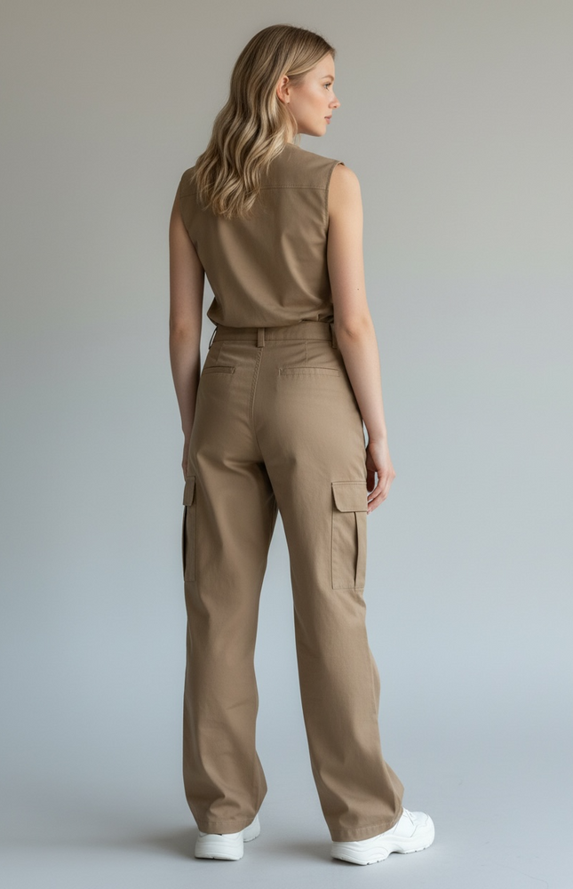 Khaki Sleeveless Vest