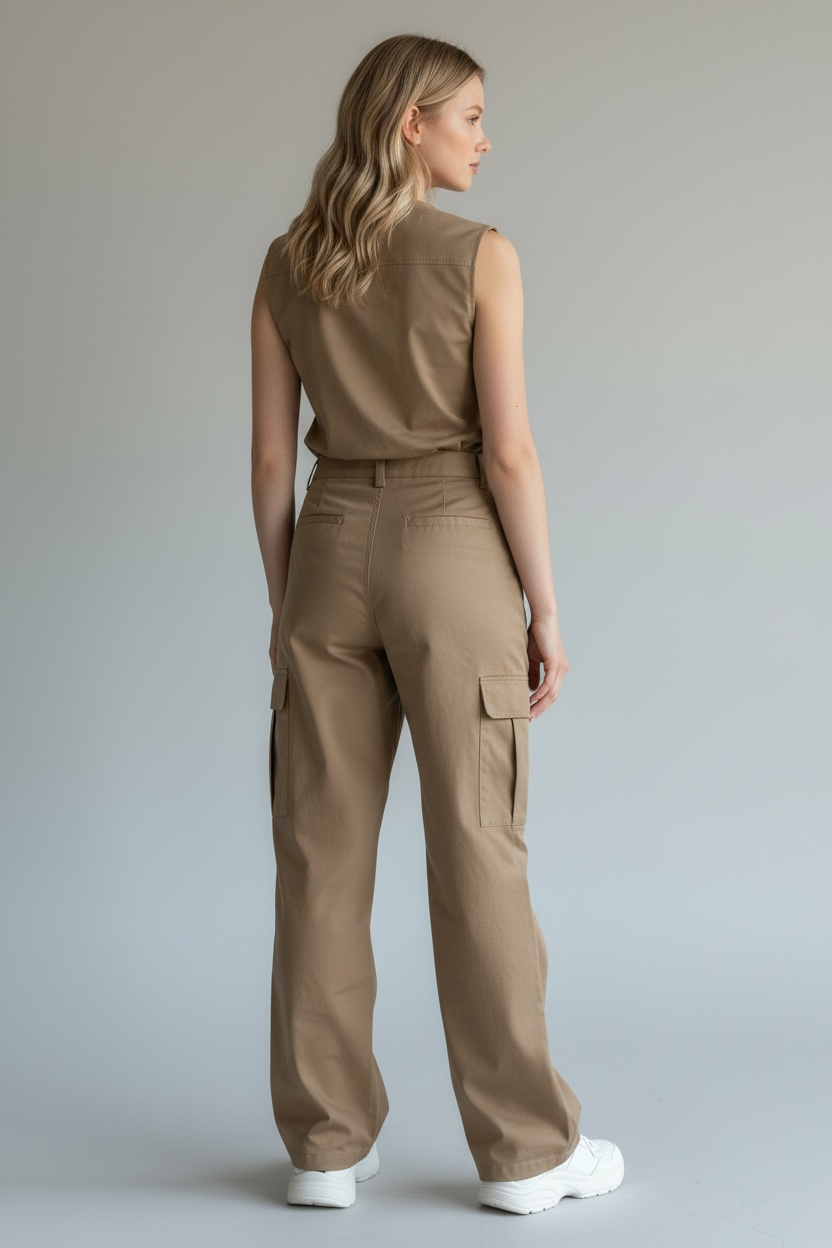 Khaki Sleeveless Vest