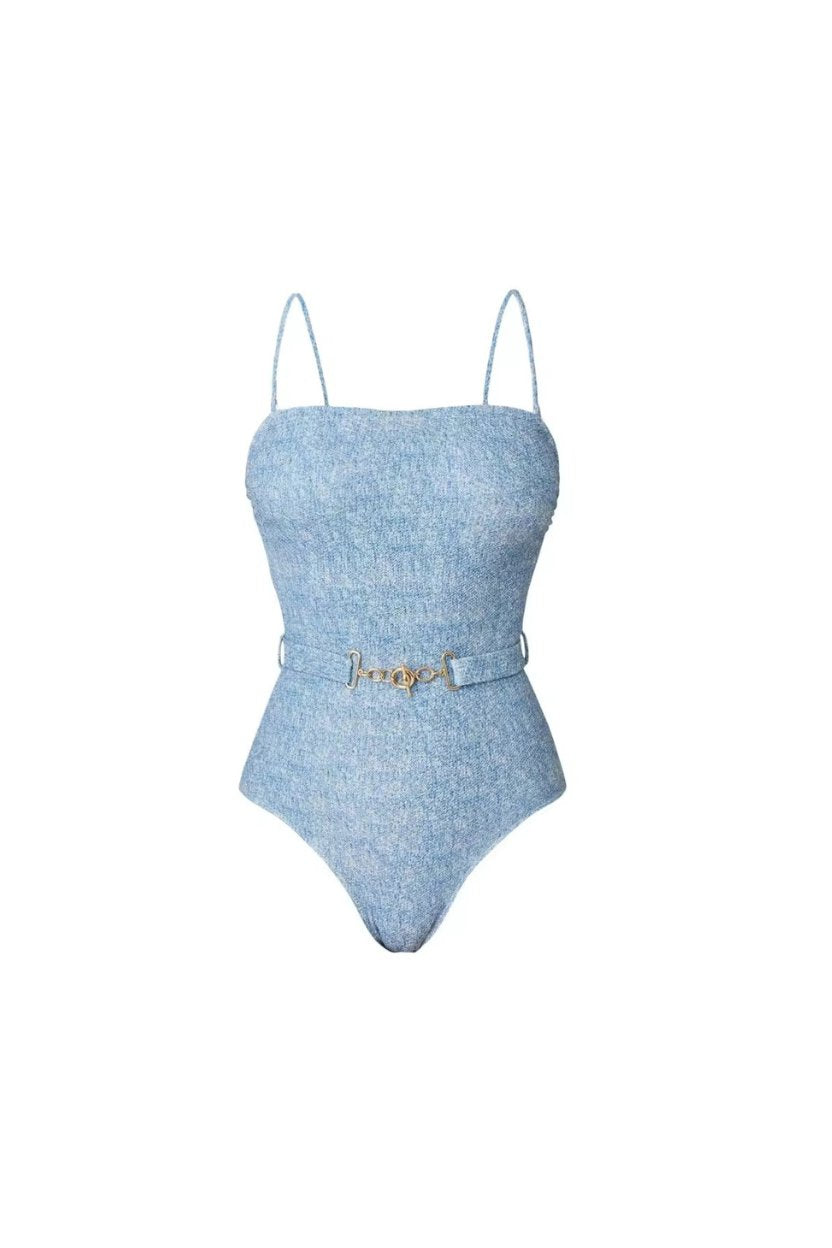 Oceania Light Denim One-Pc Swimwear ANJE REBEL