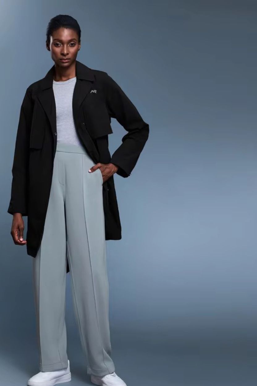 High-End Active Tie-Waist Trench Coat ANJE REBEL