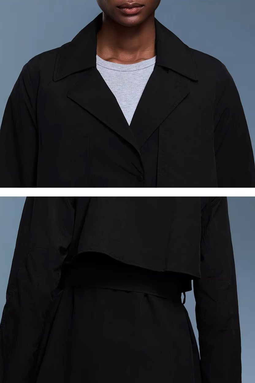 High-End Active Tie-Waist Trench Coat ANJE REBEL