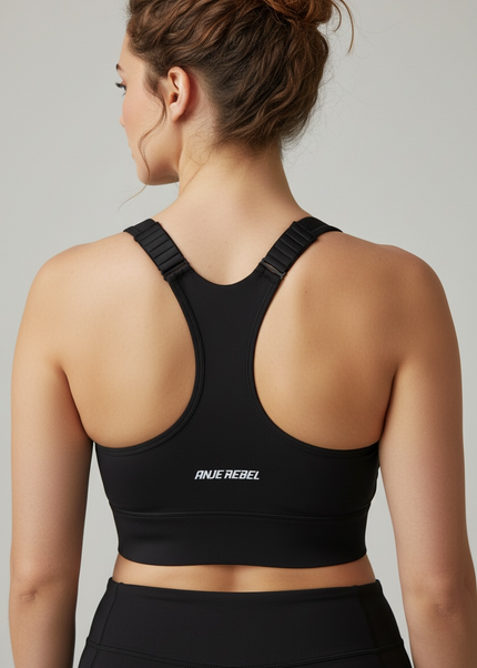 Zip Up No-Bounce Sports Bra ANJE REBEL
