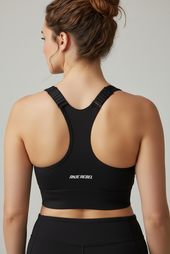 Zip Up No-Bounce Sports Bra ANJE REBEL