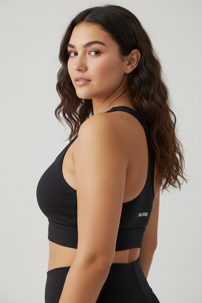 Zip Up No-Bounce Sports Bra ANJE REBEL
