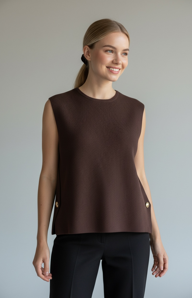 Knitted Cropped Vest