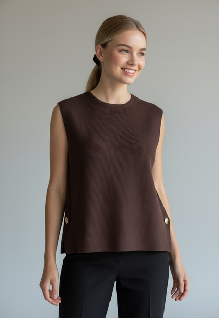 Knitted Cropped Vest