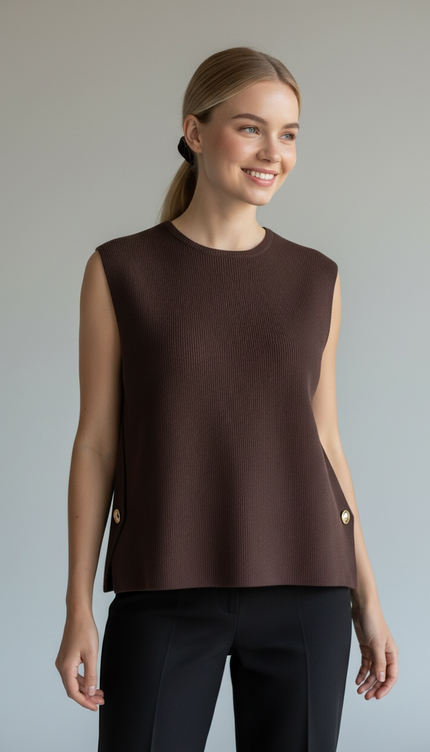 Knitted Cropped Vest
