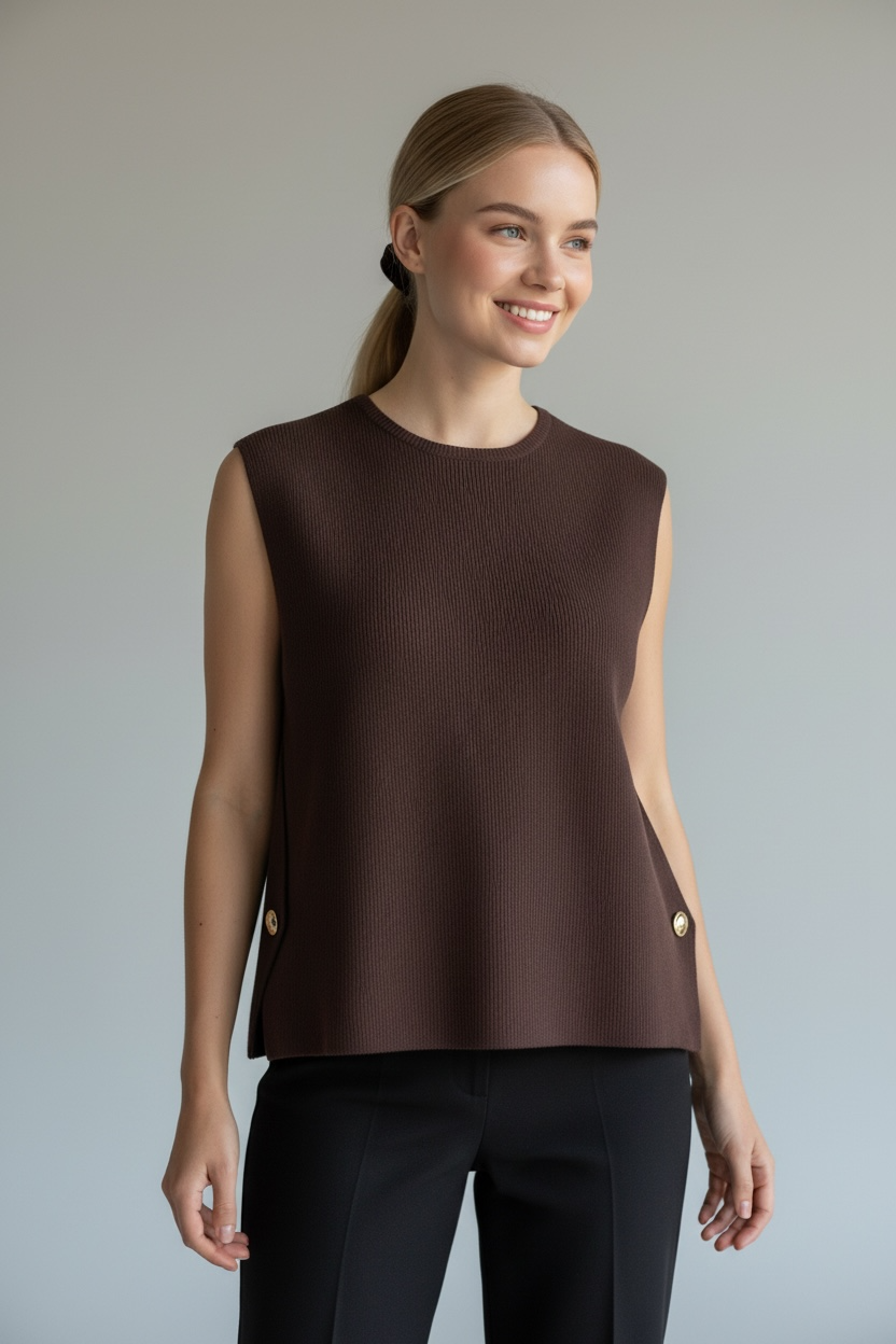 Knitted Cropped Vest